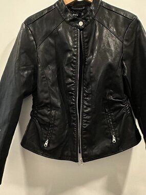 Vintage black leather jacket